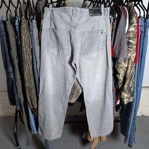 CRAZY rare Southpole gray wash brown tab jeans